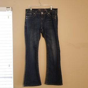 Seven7 Luxe Mid-Rise Bootcut Dark Wash Jeans